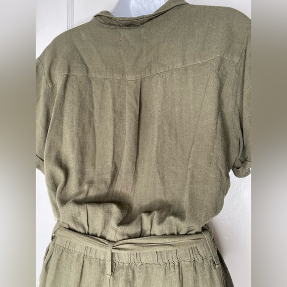 ALTAR’D STATE NWT Olive Green Button-Up Belted Dress Large - Picture 8 of 9